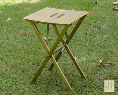 Foldable Brass Side Table Tables Vayu 