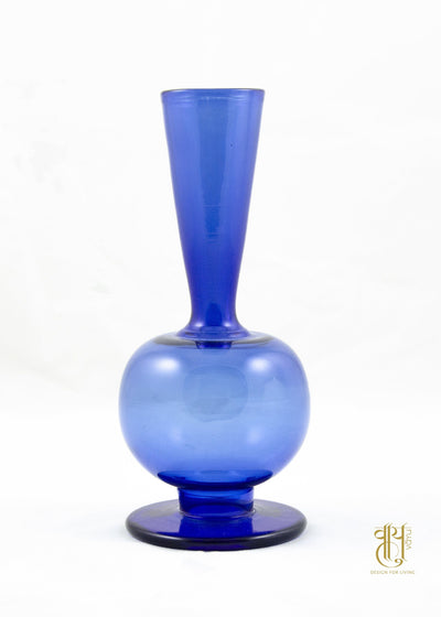 Handcrafted Murano Style Flower Vase Vase Vayu Blue 